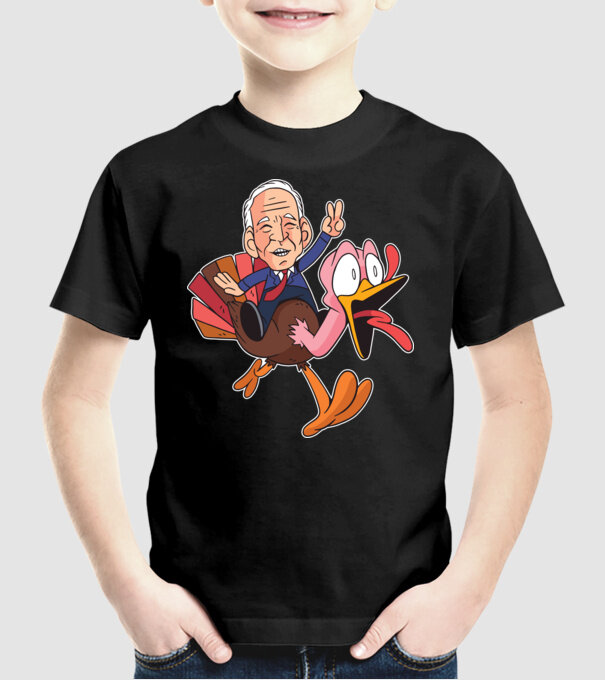 Biden Thanksgiving model negru pe tricou
