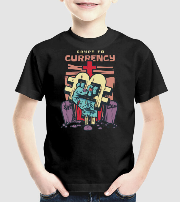 Cimitir Bitcoin model negru pe tricou