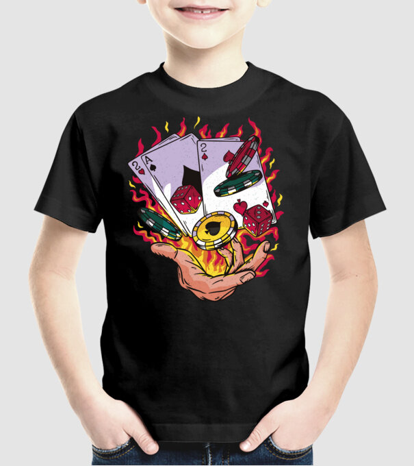 Black Jack Casino model negru pe tricou