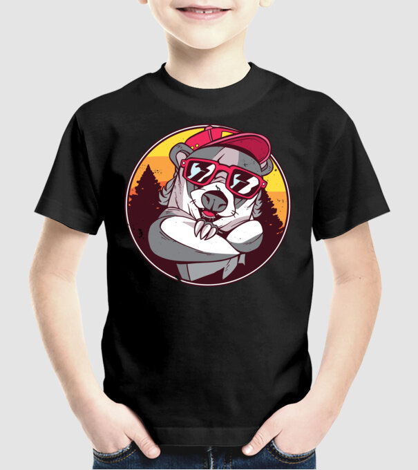 Bursuc model negru pe tricou