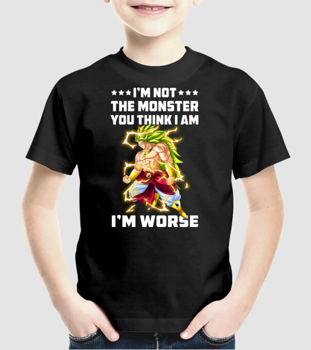 Brolly monster Dragonball model negru pe tricou