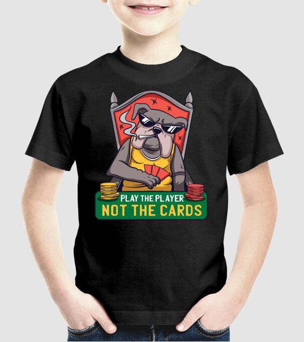 Bulldog Poker model negru pe tricou