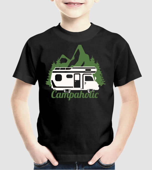 Campare Campaholic model negru pe tricou