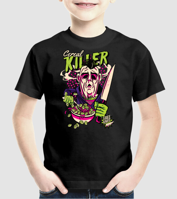 Cereale Killer Fulgi de cereale model negru pe tricou