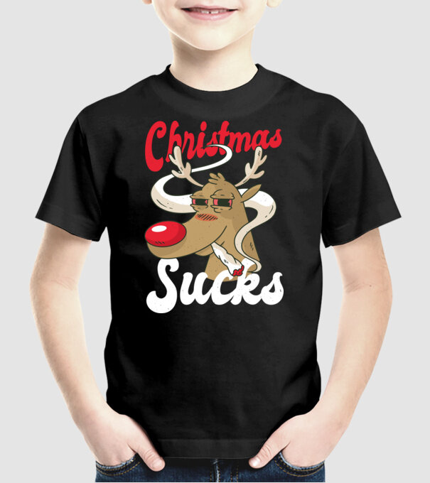 Christmas Sucks - Urăsc Crăciunul Crăciunul model negru pe tricou