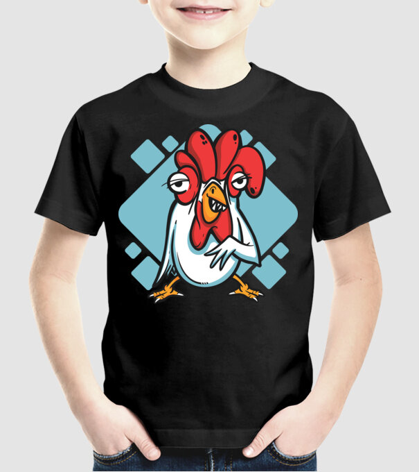 Pui model negru pe tricou