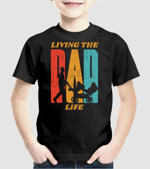 Dad Life pentru tata model negru pe tricou