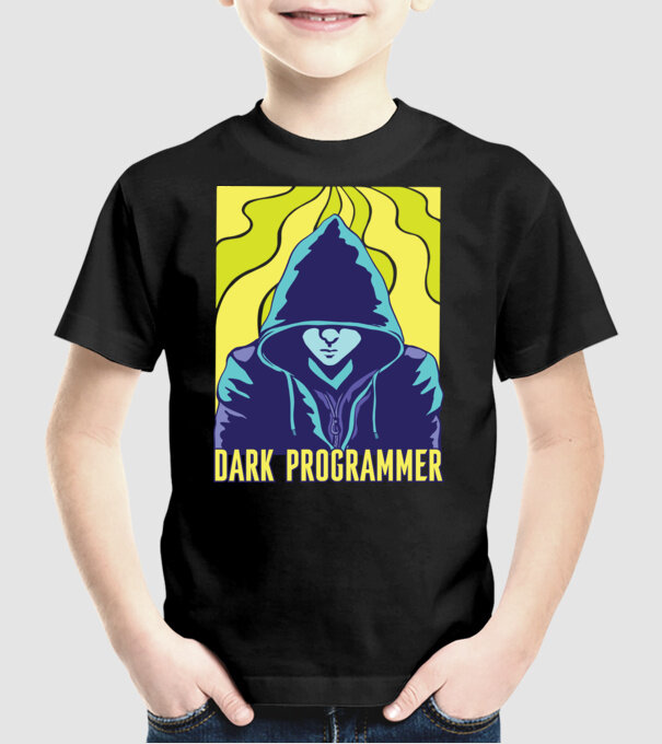 Dark Programmer model negru pe tricou