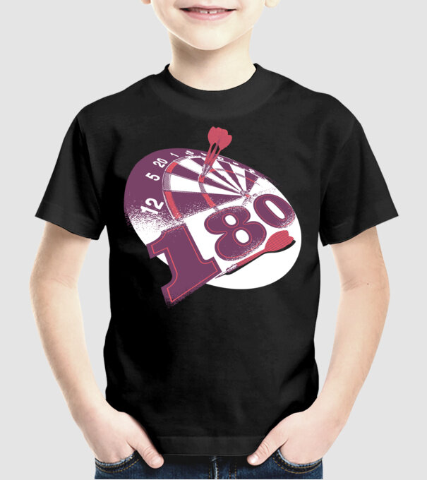 Darts 180 tricou model negru pe tricou