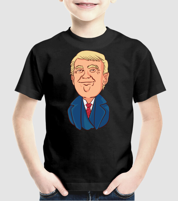 Donald Trump model negru pe tricou
