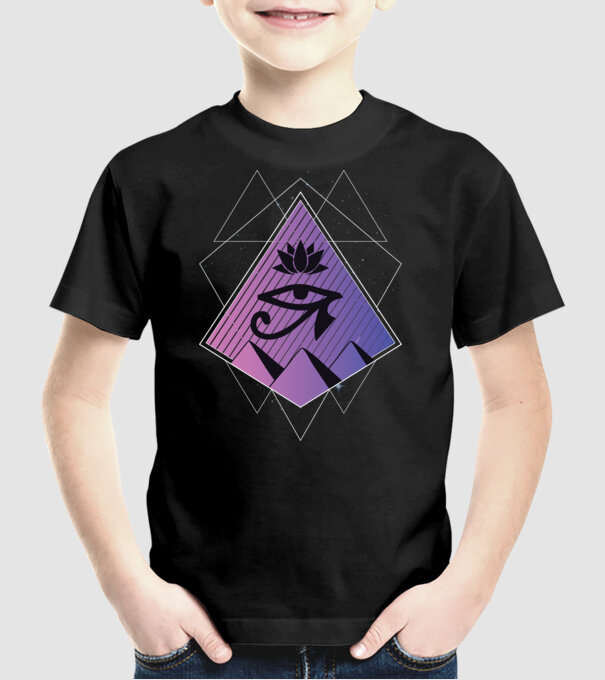Egipt simbol geometric model negru pe tricou