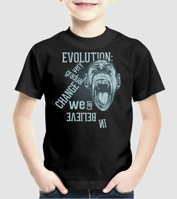 Evolution - Very gradual change model negru pe tricou