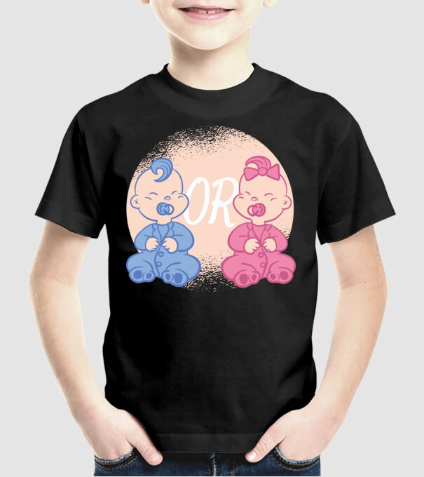 Băiat sau fată model negru pe tricou