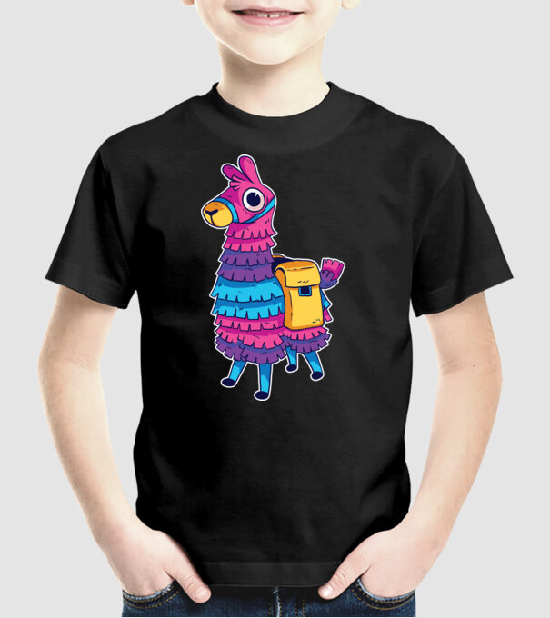 Fortnite LLama - Tricou gamer cu lama model negru pe tricou