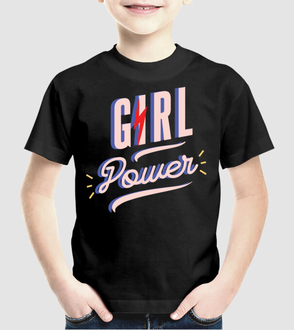 Girl Power de Ziua Femeii model negru pe tricou