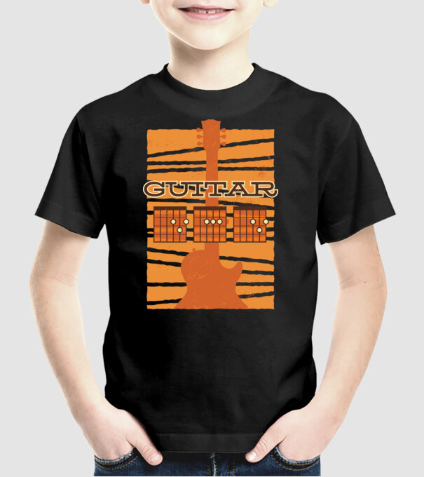 Tată chitarist model negru pe tricou