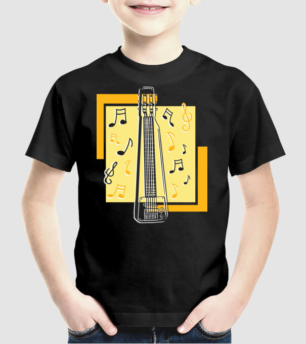 Tricou chitarist model negru pe tricou