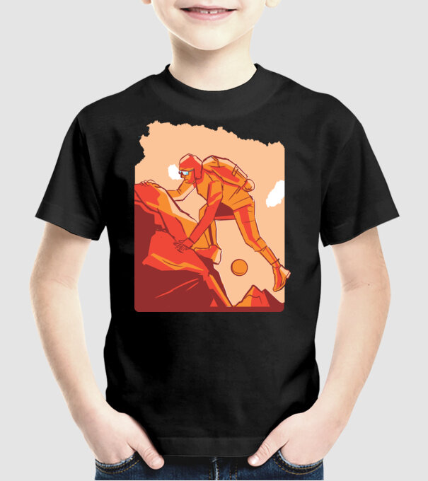 Alpinism model negru pe tricou