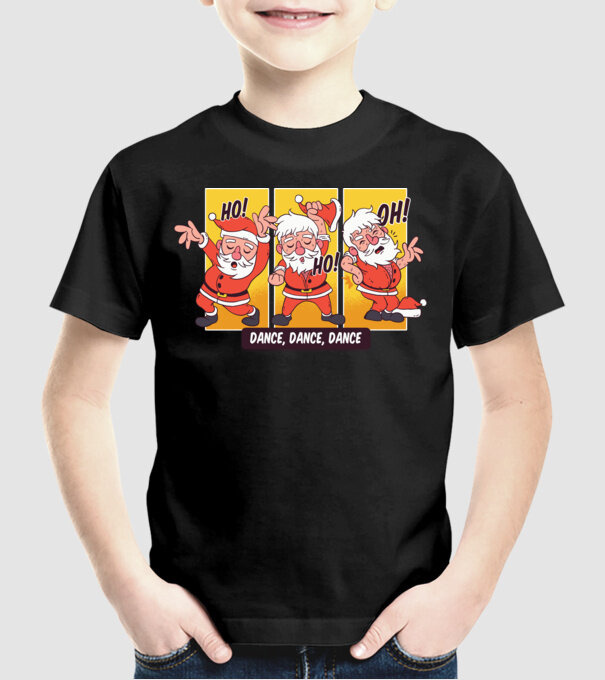 Hohoho dans Moș Crăciun model negru pe tricou