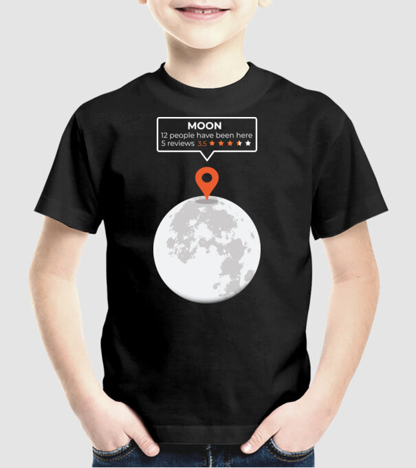 Luna Recenzie model negru pe tricou
