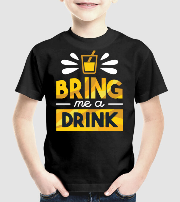 Adu-mi o băutură model negru pe tricou