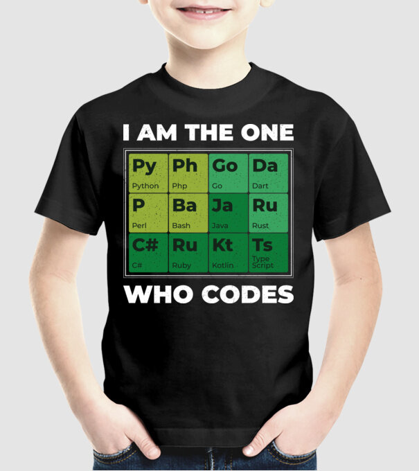 I am the one who codes tricou amuzant programator model negru pe tricou