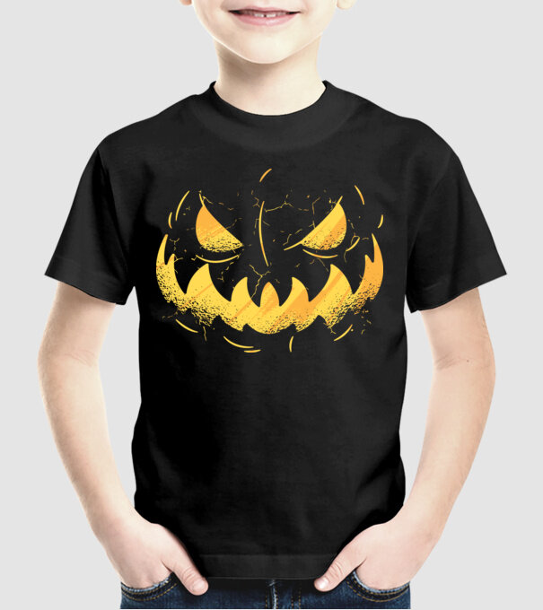 dovleac înfricoșător Halloween model negru pe tricou