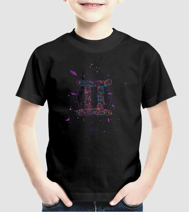Gemini Zodiac model negru pe tricou