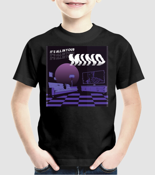 'It''s all in your mind' model negru pe tricou