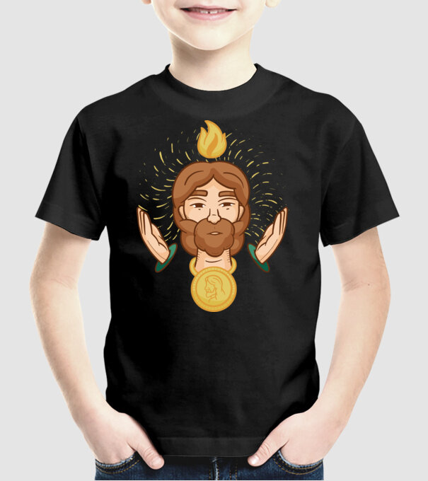 Apostolul Iuda model negru pe tricou