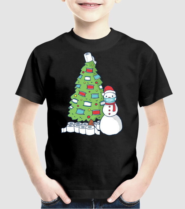 Brad De Crăciun model negru pe tricou