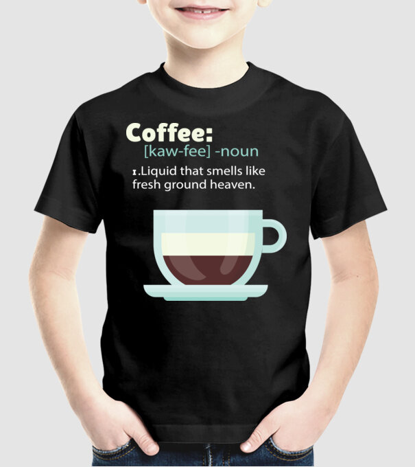 Definiție cafea model negru pe tricou