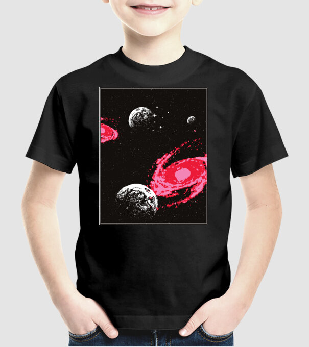Cosmos Spațiu model negru pe tricou