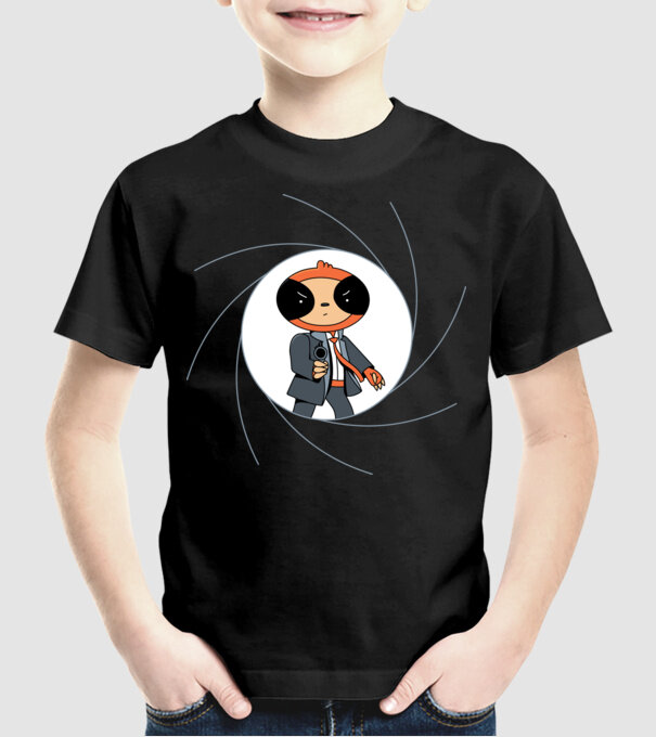 Leneș Bond 007 model negru pe tricou