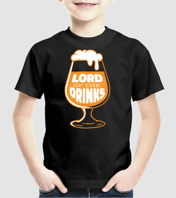 Lord of the Drinks Bere model negru pe tricou