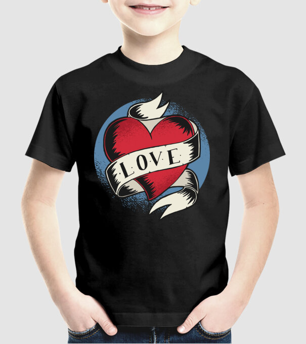 'Love Tatuaj pentru Valentine''s Day' model negru pe tricou