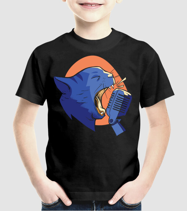 Urlet de Pisică model negru pe tricou
