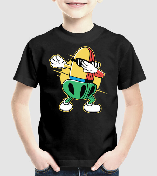 Ghindă DAB cărți de joc maghiare model negru pe tricou
