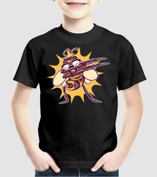 Albină DAB model negru pe tricou