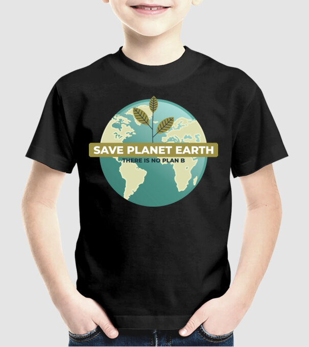 Să salvăm Pământul, nu există o altă planetă model negru pe tricou