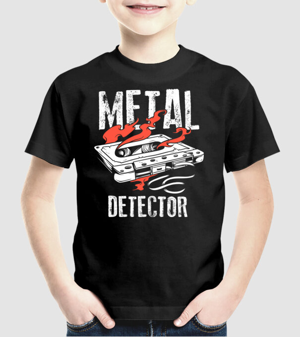 Detector de metale Casetă model negru pe tricou