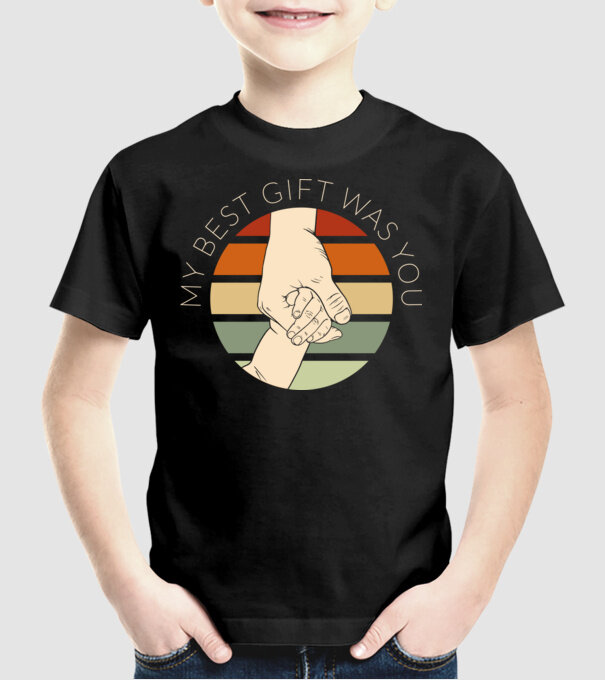 My Best Gift Was You model negru pe tricou