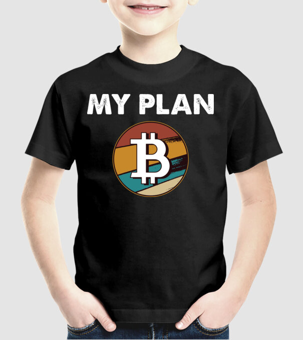 My plan B - Bitcoin model negru pe tricou