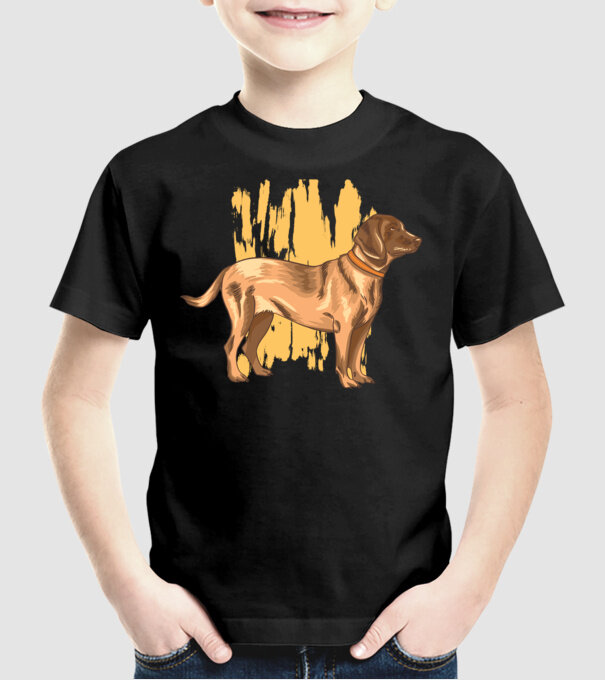 Câine de vânătoare german model negru pe tricou