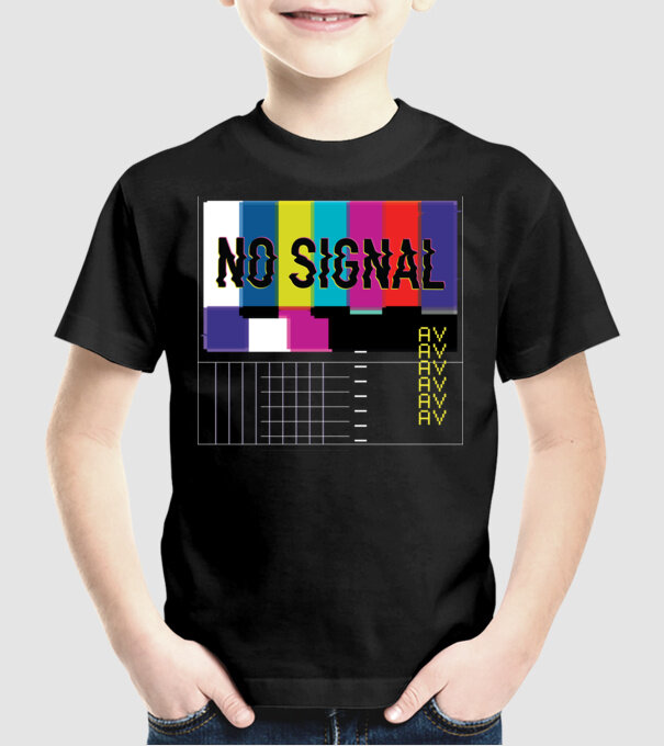 No Signal TV Eroare de transmisie model negru pe tricou