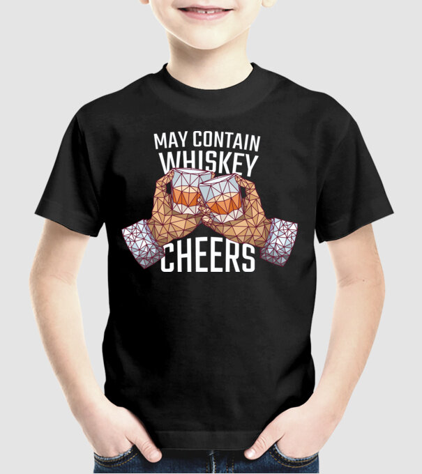 Poate conține urme de whisky model negru pe tricou