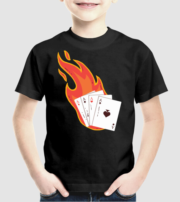 Poker model negru pe tricou