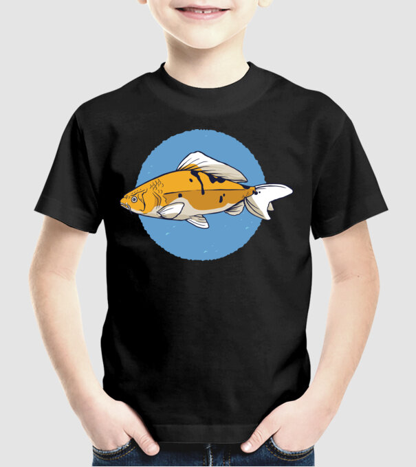 Pescuit la crap model negru pe tricou