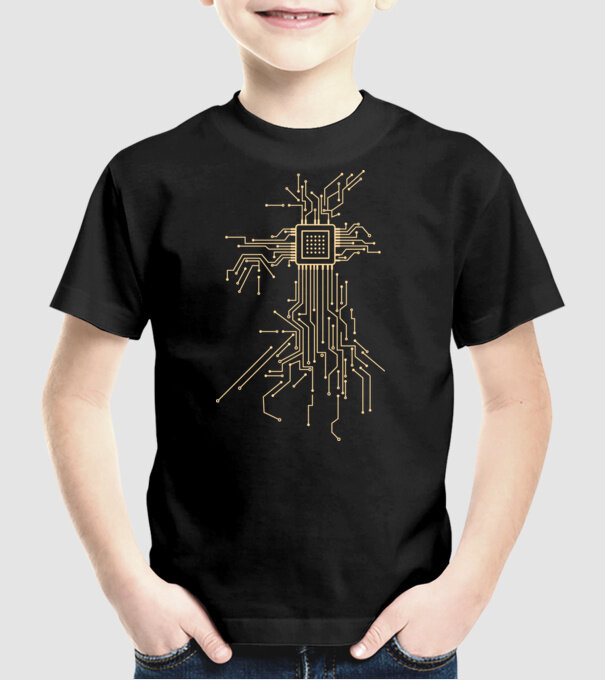 Procesor model negru pe tricou