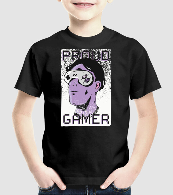 Ochelarii VR Proud Gamer model negru pe tricou